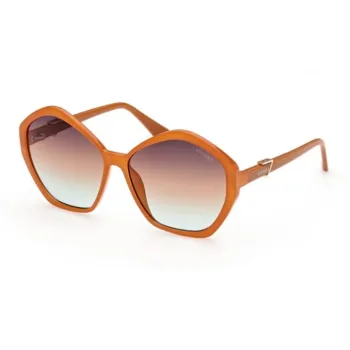 GUESS Plastic Irregular Shape Sunglasses Women's Orange