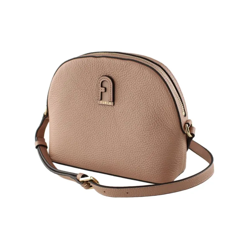 Furla Genuine Leather Shoulder Bag Crossbody Bag Women's Beige Pink-1