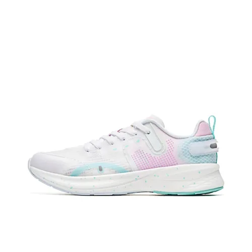 QIAODAN Shadow S-Type Anti-Slip Wear-Resistant Low-Top Running Shoes Women's White Pink Blue