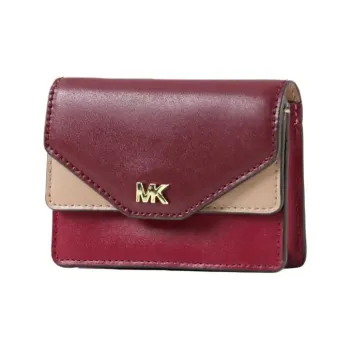 MICHAEL KORS Leather Credit Card Holder Women's Total Crimson