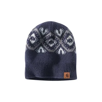 Carhartt Polyester Wool Nylon Acrylic Viscose Cotton Beanies Women's Dark Blue