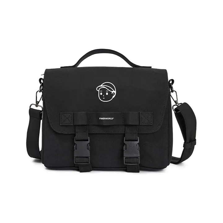 Finerworld Nylon Fabric Handbag, Messenger Bag, Briefcase, Crossbody Bag Medium Size Unisex Multicolor-5