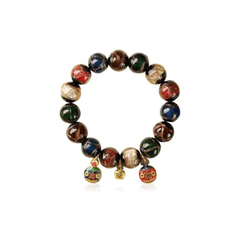 Full House Colored Glaze Jade Bracelets Unisex