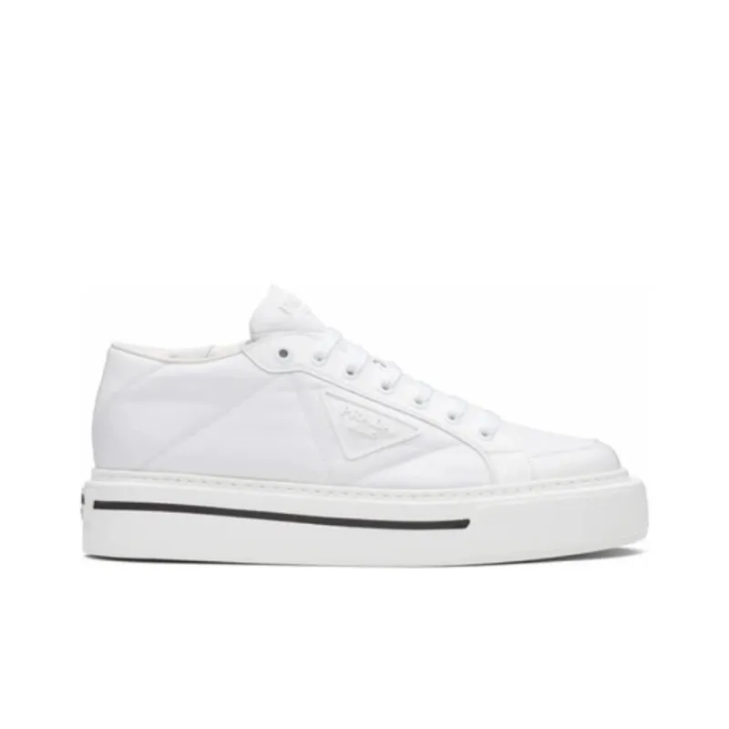 PRADA Macro Stylish Skateboarding Shoes Men's White-1