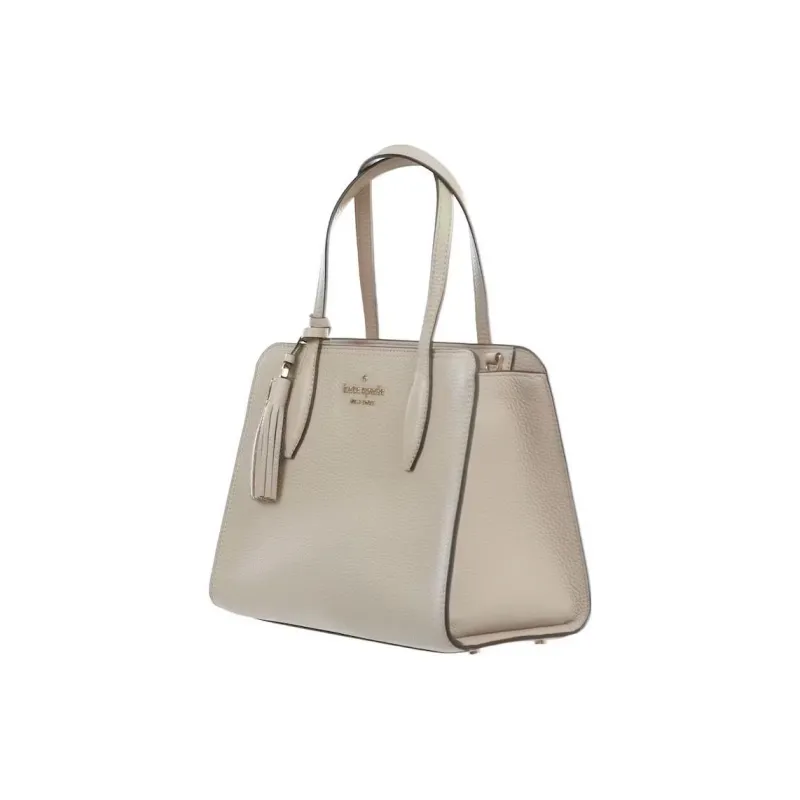 Kate Spade Litchi Grain Leather Shoulder Bag, Crossbody Bag, Handbag Small Size Women's Warm Beige-2