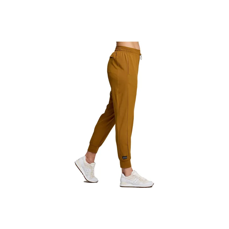 Saucony Boston Woven Pant Casual Pants Women's Bronze Yellow-3