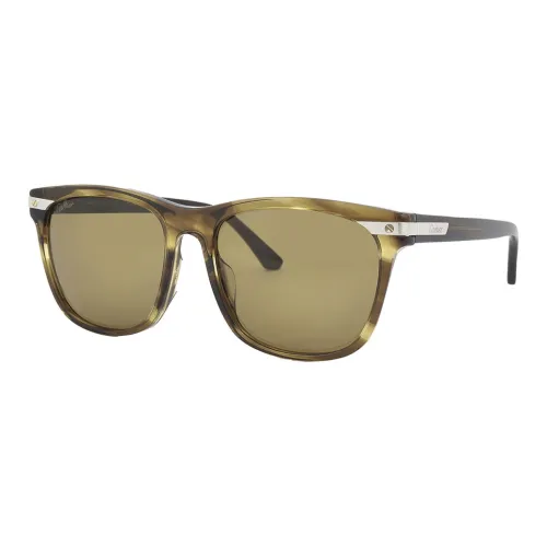 CARTIER Plastic Square Sunglasses Men's Green