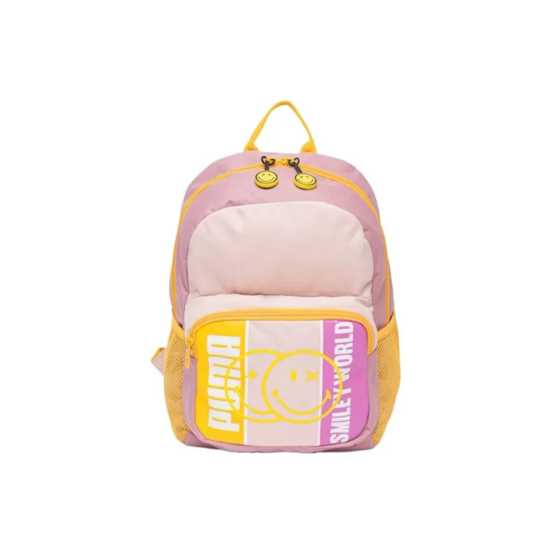 PUMA SMILEYWORLD Collaboration Fabric Backpack Women's Rose Pink-1