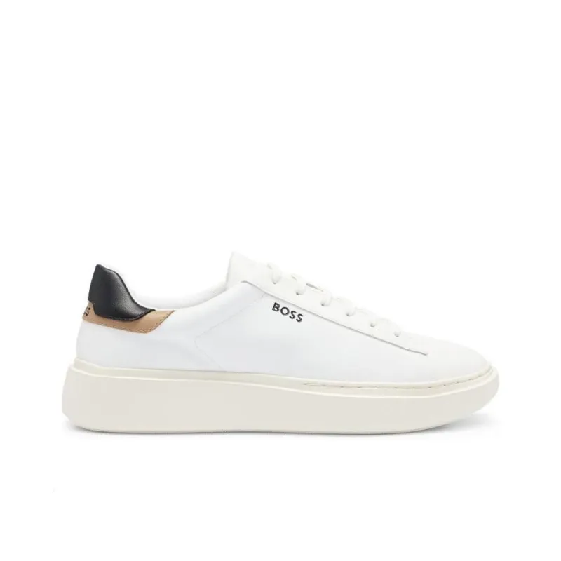 HUGO BOSS Wear-Resistant Low-Top Skateboard Shoes Women's White-1