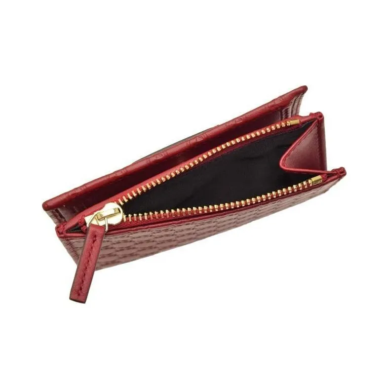 GUCCI Leather Wallet Women's Red-2