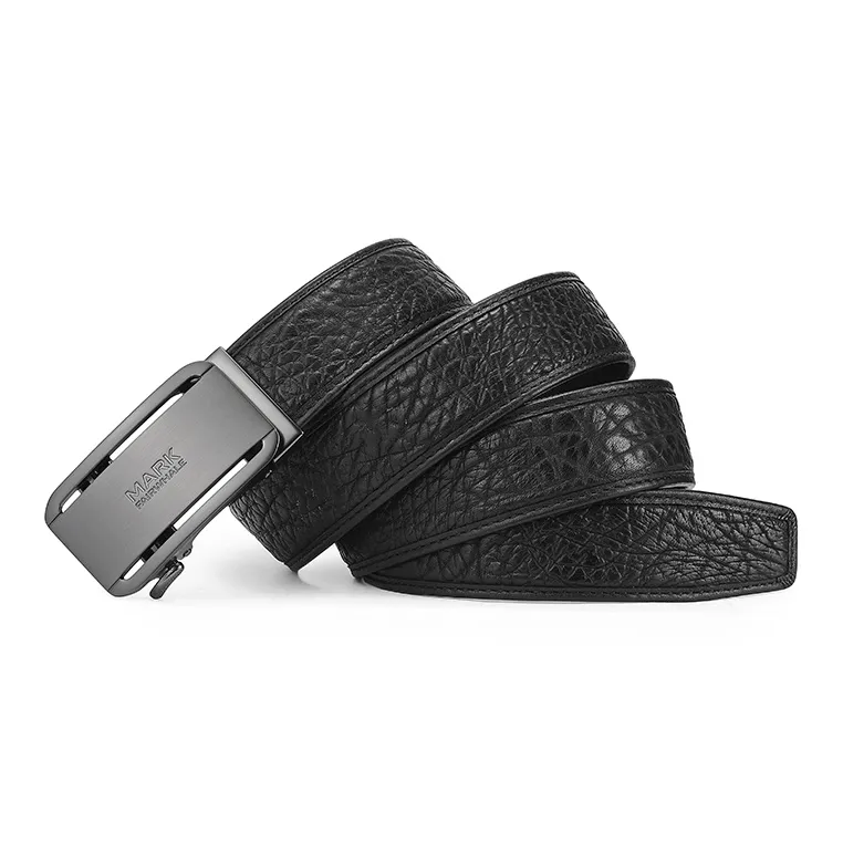 FAIRWHALE Bison Leather Belts Men's Width 3.5CM-1