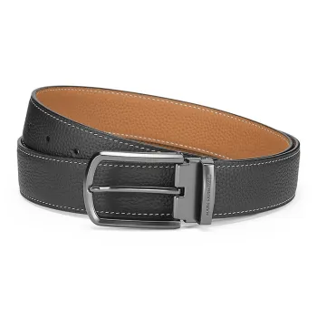 FAIRWHALE Double Sided With Vintage Pin Buckle Leather Belts Men's Width 3.5CM