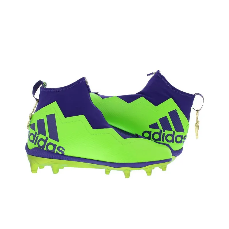 Adidas Originals FG Rubber Long Studs Durable Breathable High Top Soccer Shoes Men's Green-3
