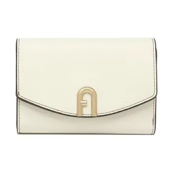 Furla Primula Leather Wallet Mini Women's Marshmallow White
