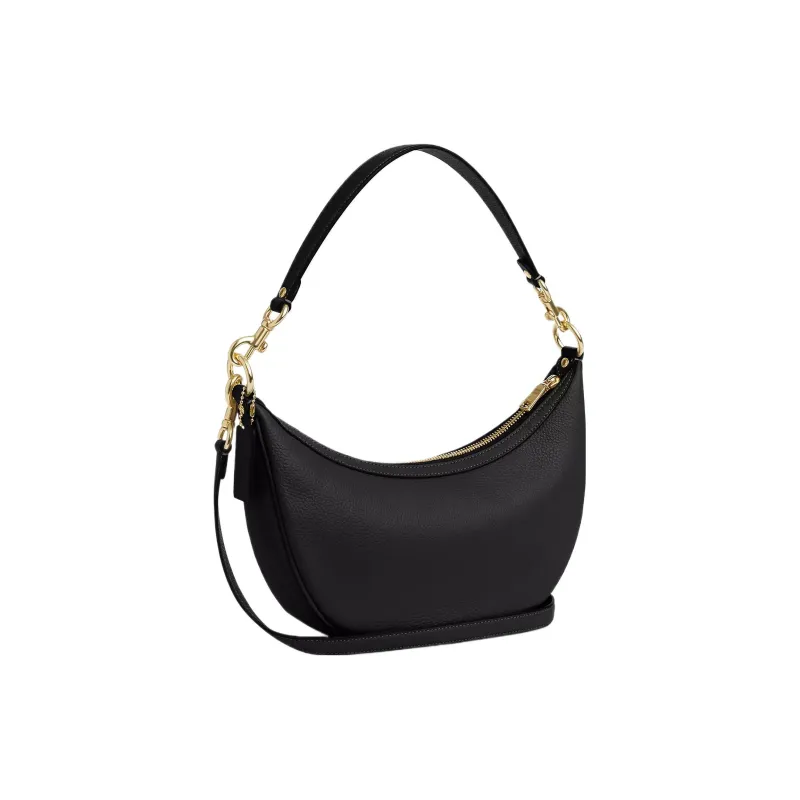 COACH Leather Crescent Bag, Handbag, Shoulder Bag Women's Black-1