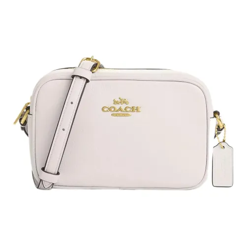 COACH Jamie Leather Shoulder Bag Crossbody Bag Mini Women's Gold & Chalk White