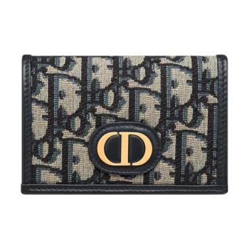DIOR 30 Montaigne Jacquard Wallet Women's Blue
