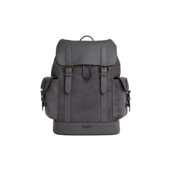 COACH Suede Backpack Tubas Women's Gray