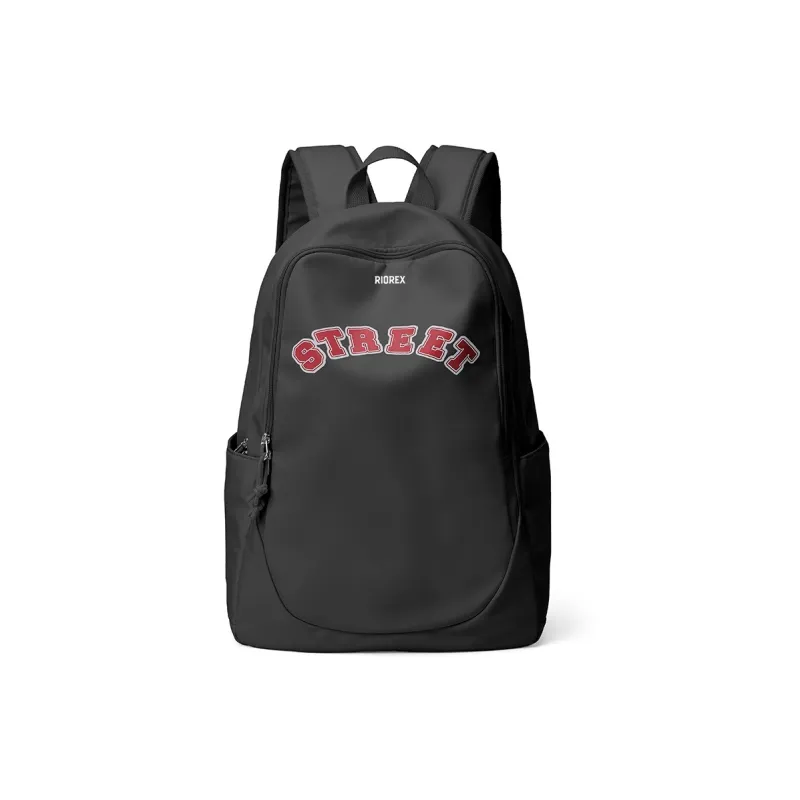 RIOREX Fabric Backpack Laptop Bags Unisex Black/Blue/Red-28