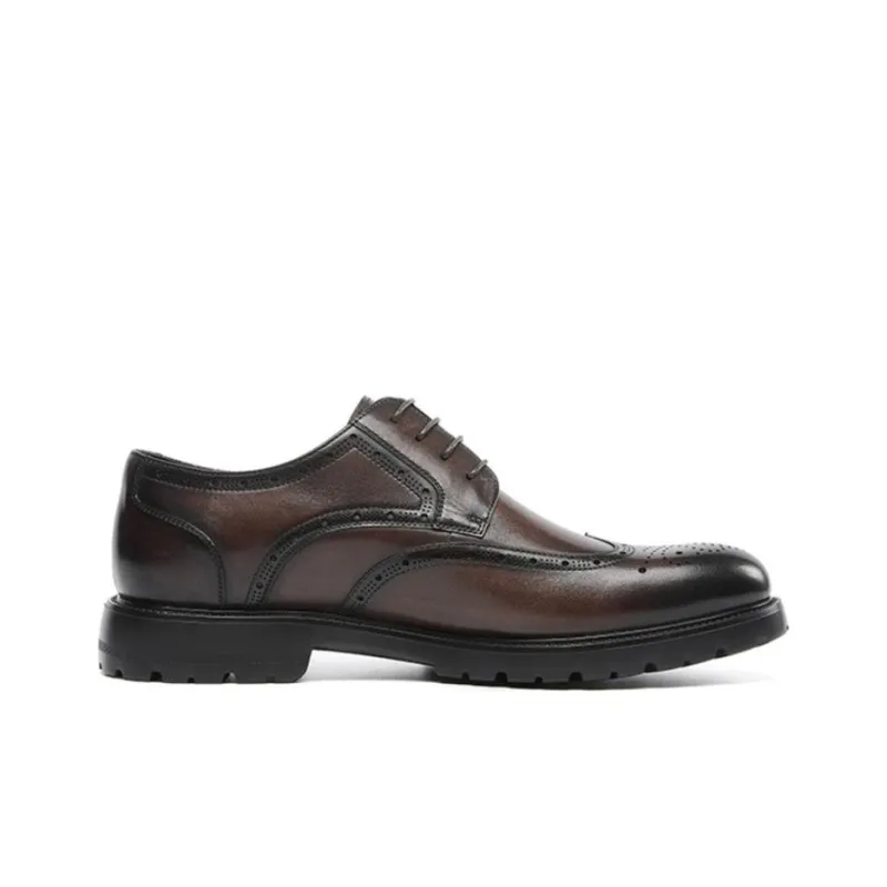 STEVE MADDEN Dress Shoes Men Low Top Black/Dark Coffee-7
