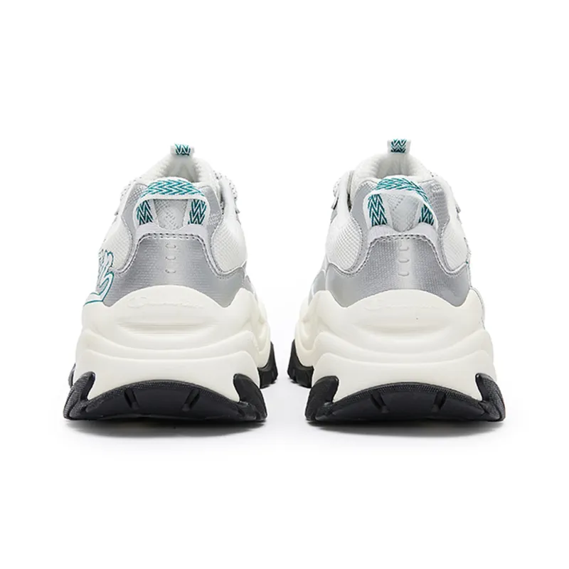 Champion Anti-Slip Wear-Resistant Low-Top Chunky Sneakers Women's Silver-3