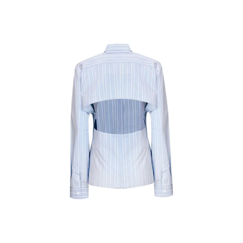 OFF-WHITE Striped Cut-Out Shirt-1