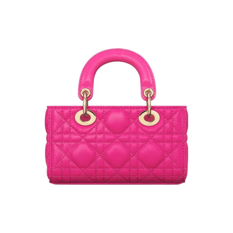 DIOR Lady D JOY Sheepskin Shoulder Bag, Crossbody Bag, Handbag Extra Mini Women's Pink-2