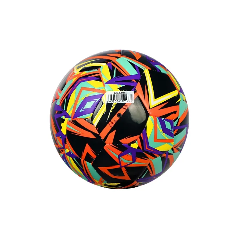ProSelect x QUNYINGHUIXILIE Size 5 Soccer PU Machine Stitched Soccer Ball Unisex Black Orange-5