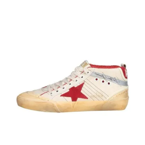 Golden Goose Mid Star Low-Top Skateboard Shoes Women's White Red