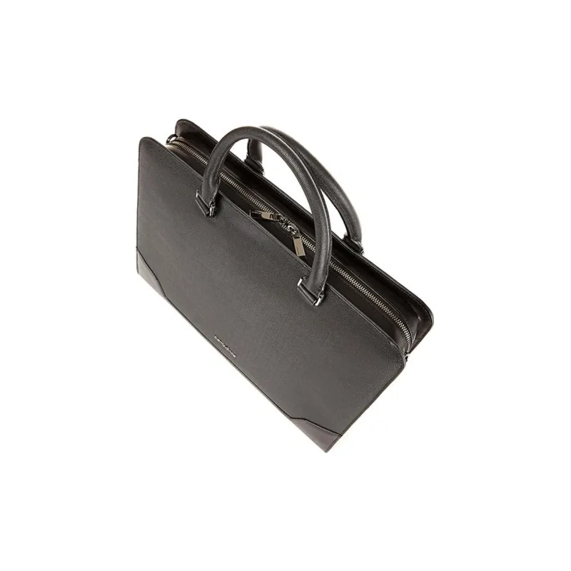 SAMSONITE Natural Cow Leather Briefcase Shoulder Bag Crossbody Bag Handbag Men's Black-5