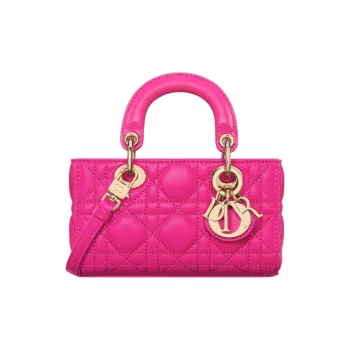 DIOR Lady D JOY Sheepskin Shoulder Bag, Crossbody Bag, Handbag Extra Mini Women's Pink