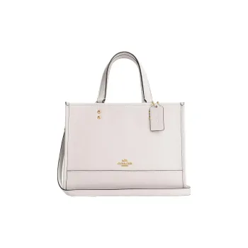 COACH Dempsey Leather Tote Bag Shopping Bag Handbag Shoulder Bag Crossbody Bag Large Size Women's White