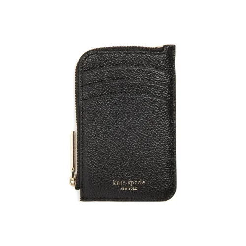Kate Spade Margau Leather Card Clip Wallets Women's Black