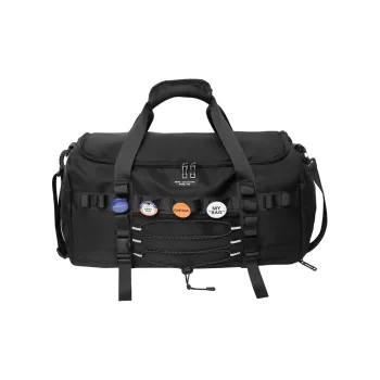 Deli Bear Nylon Travel Bag Large Size Unisex Black/Gray/Green
