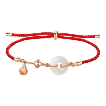 Full House Hetian Jade Bracelets Unisex White Jade