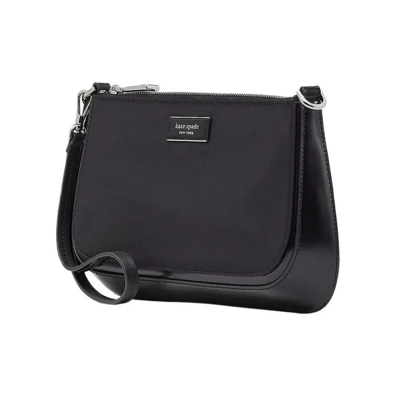 Kate Spade Sam Spazzolato Leather One Shoulder Handbags Mini Women's Black-1