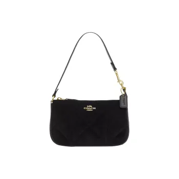 COACH Nolita Velvet Shoulder Bag Handbag Shoulder Bag Women's Gold & Black