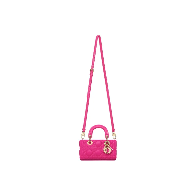 DIOR Lady D JOY Sheepskin Shoulder Bag, Crossbody Bag, Handbag Extra Mini Women's Pink-5