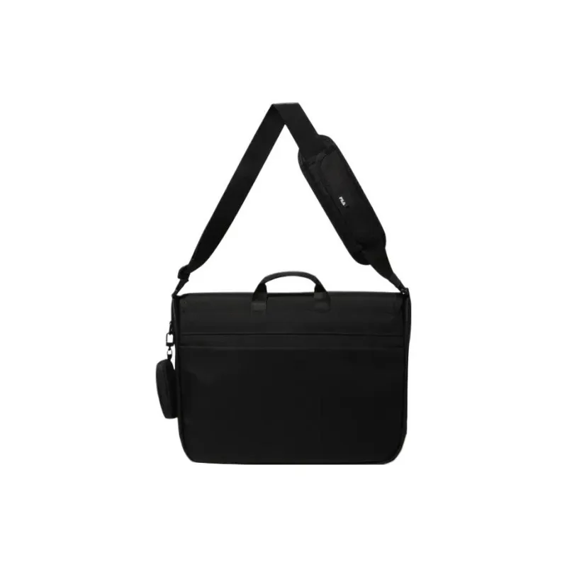 FILA Nylon Messenger Bag, Crossbody Bag, Shoulder Bag Medium Size Unisex Black-1