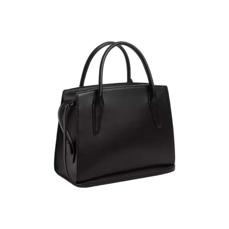 COACH Refined Calfskin Tote Bag, Shopping Bag, Handbag Tubas Women's Black-2