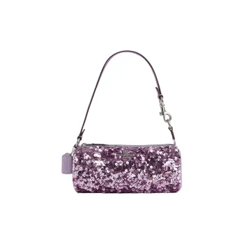 COACH Nolita Smooth Leather Patchwork Calfskin Handbag Shoulder Bag Women's Purple