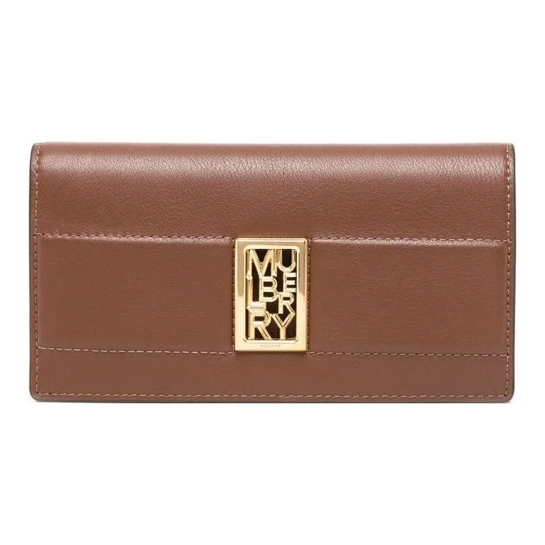 Mulberry Grained Leather Wallet Women's Brown-0