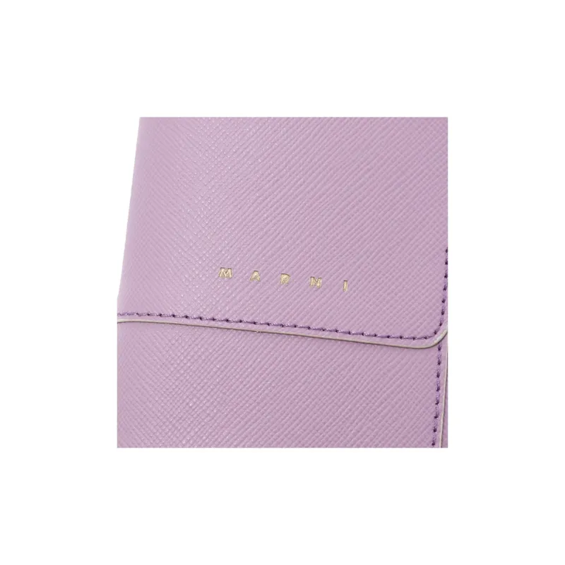 MARNI Calfskin Wallet Women's Violet-6