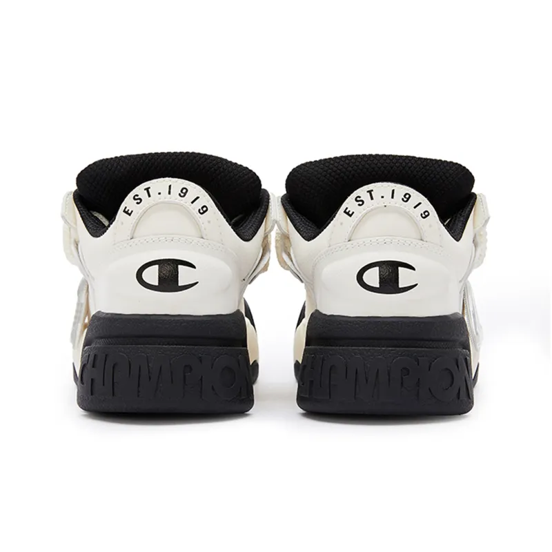 Champion Low Top Skateboard Shoes Women's Black White-3