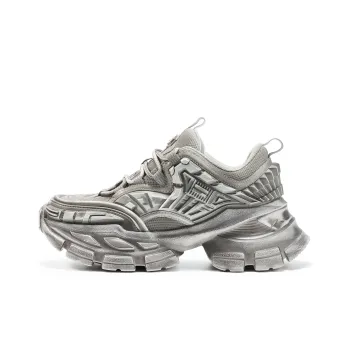 OGR Universe Carbon Blade Collection Low Top Chunky Sneakers Unisex Gray Limited Edition Destroyed