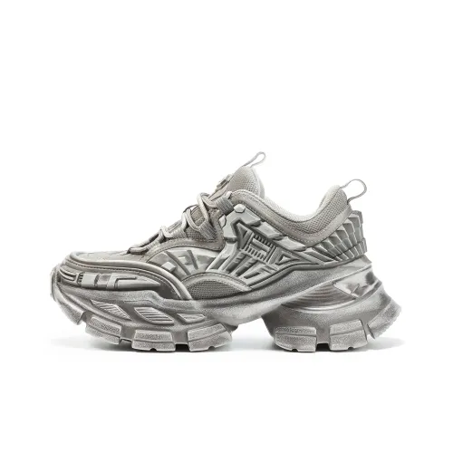 OGR Universe Carbon Blade Collection Low Top Chunky Sneakers Unisex Gray Limited Edition Destroyed