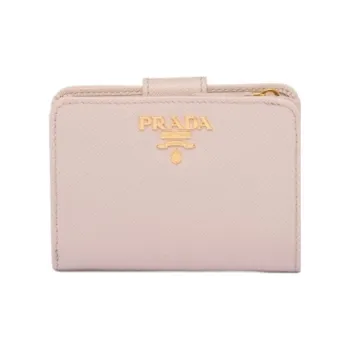 PRADA Saffiano Leather Wallet Small Size Women's Water Lily/Pink