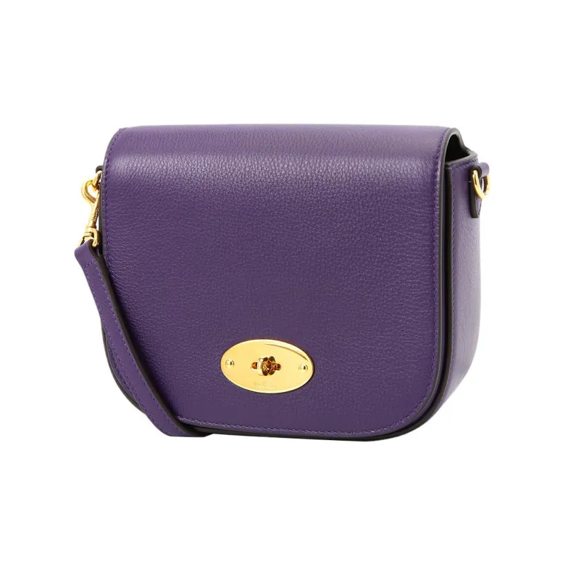 Mulberry Leather Shoulder Bag Crossbody Bag Women's Purple-2