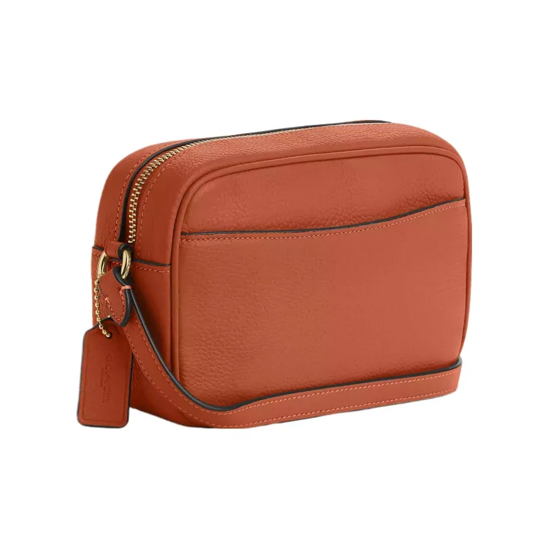COACH Jamie Leather Shoulder Bag, Crossbody Bag Small Size Women's Brown-2