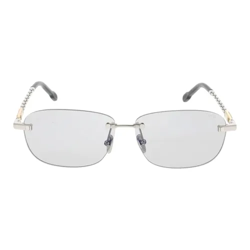 FRED Metal Rectangular Sunglasses Unisex Silver